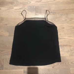 Black mesh top